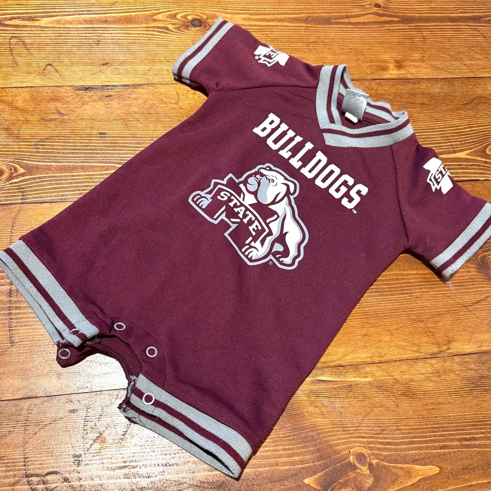 Colosseum Maroon and Gray Bulldogs Kids One Piece